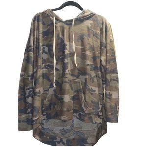 Camouflage hoodie tunic